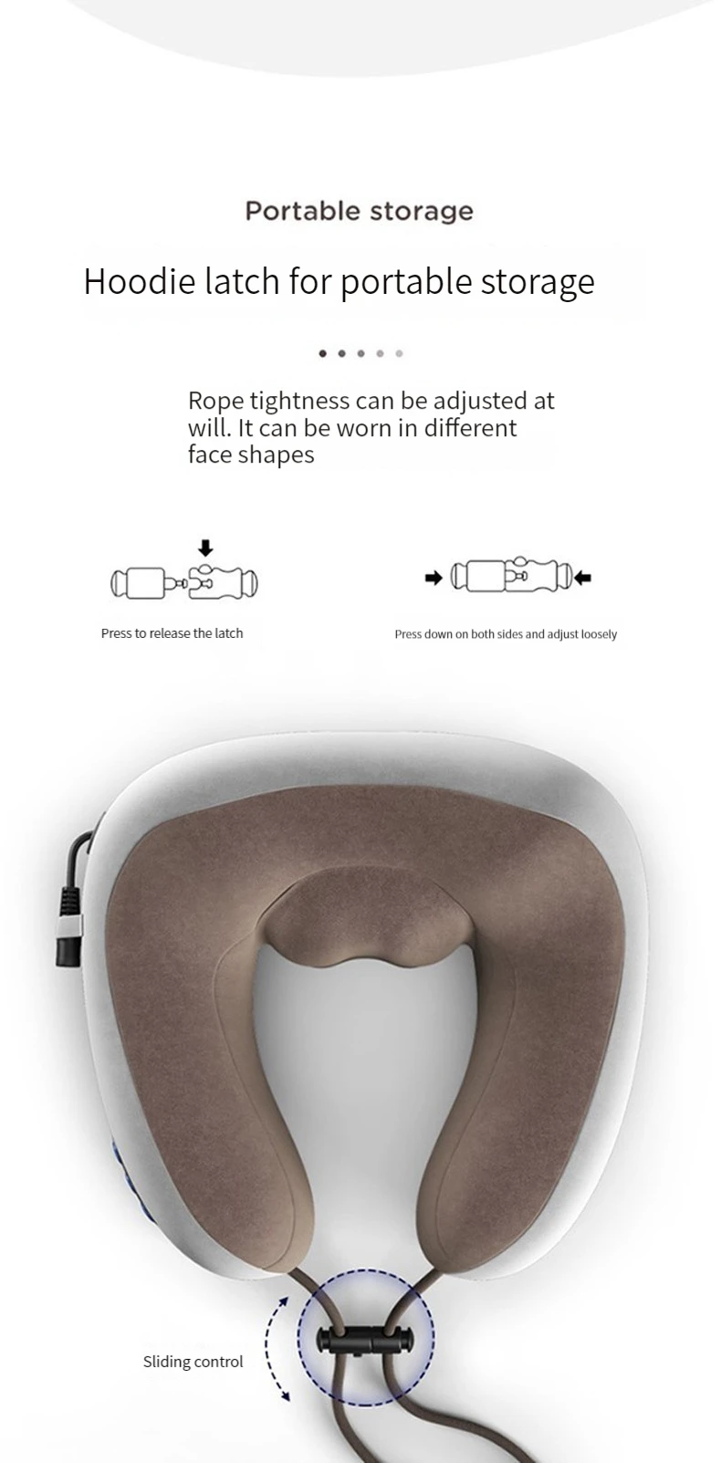 coussin de massage cervical Électrique usb – forme u