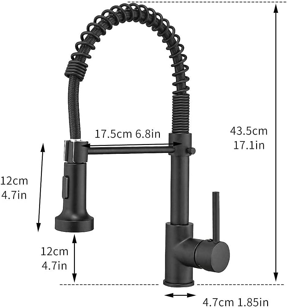 robinet de cuisine avec pulvérisateur extractible, 360°