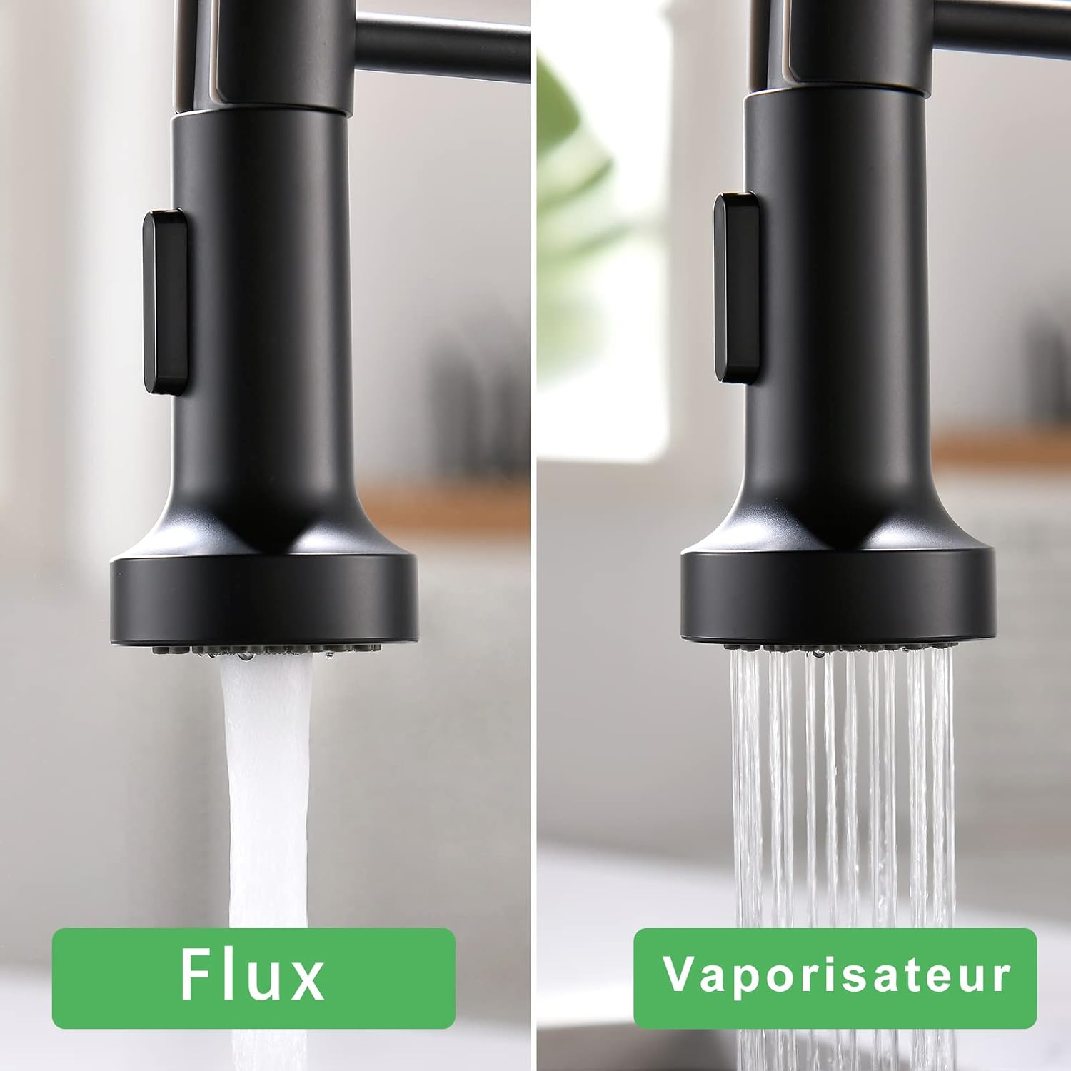 robinet de cuisine avec pulvérisateur extractible, 360°