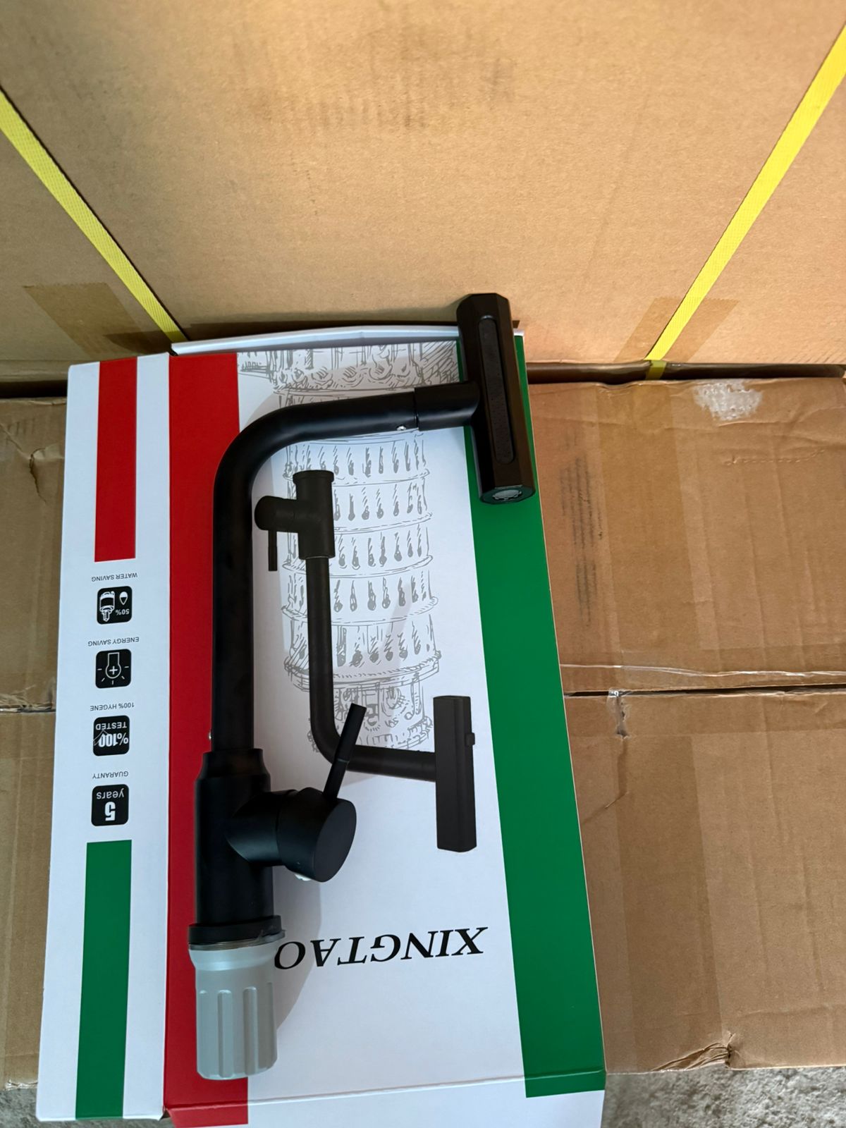 robinet de cuisine avec pulvérisateur extractible, 360°