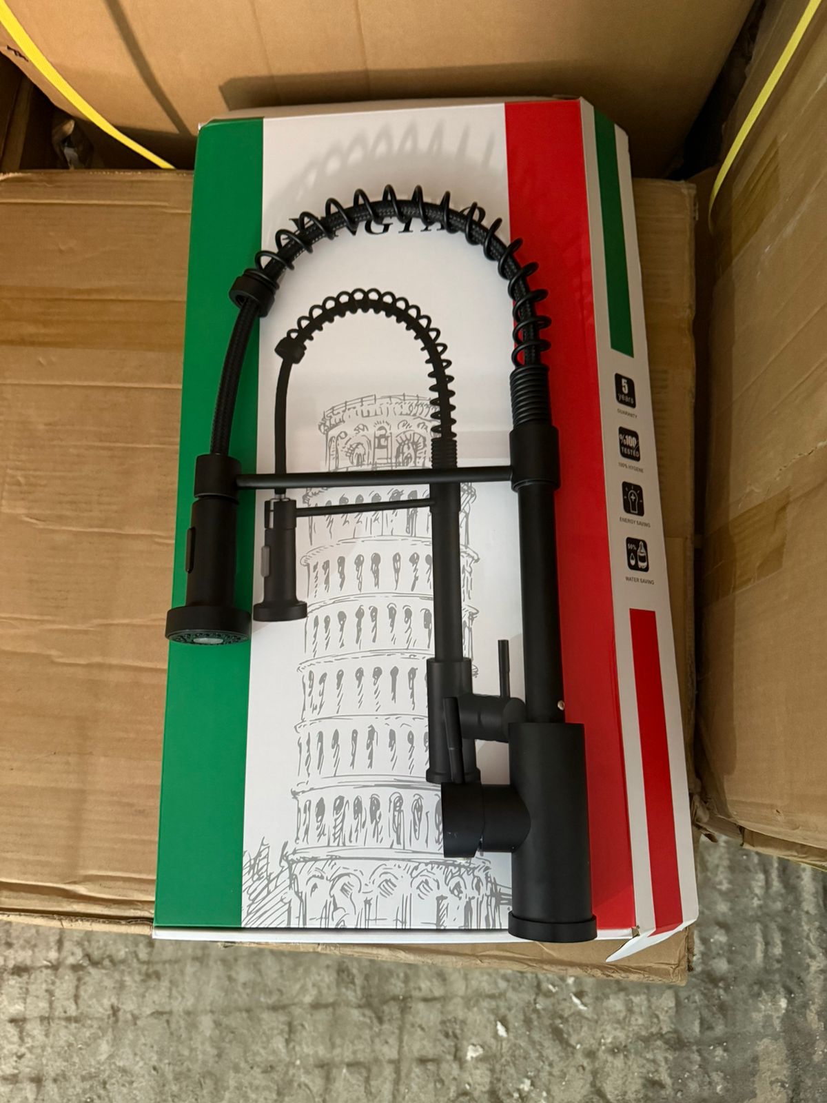 robinet de cuisine avec pulvérisateur extractible, 360°